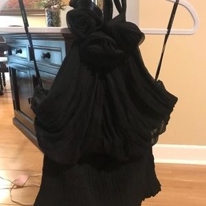 silk halter evening blouse